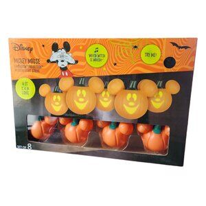 Disney Mickey Mouse Pumpkin Projection string lights- NIB Sings Which Witch